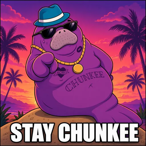 Poster: Chunkee pointing at the viewer, captioned STAY CHUNKEE